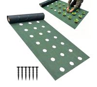 Generico Toile De Paillage avec Trous De Plantation - 6x1m Bâche Anti-Mauvaises Herbes Perméable Et Écologique, Couverture De sol pour Potager, Serre Et Aménagement Paysager, Robuste Et Durable