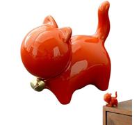 Generico Toilet Bolt Caps - Cute Cat Gadgets, Bathroom Decor | Ceramic Animal Covers Easy Installation Accessory, Cat Ornaments Hardware Component for Home Restroom