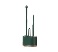 Generico Toilet Brush Set, Scopino for WC for Uso Domestico, Montaggio A Parete, Senza Angolazione, for Una Pulizia Completa, Adatto for, Set 4 in 1(Dark Green)