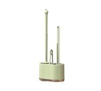 Generico Toilet Brush Set, Scopino for WC for Uso Domestico, Montaggio A Parete, Senza Angolazione, for Una Pulizia Completa, Adatto for, Set 4 in 1(Light Green)