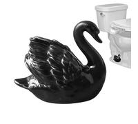 Generico Toilet cap Covers - Modern Ceramic Swan Design, Swan Toilet Bolt Covers Decorative | Easy Installation Bathroom Replacement Parts, Reliable Fixture Cover for Apartment & Dorm