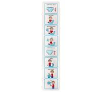 Generico Toilet Chart Schedule, Potty Training Visual Schedule, Kids Bathroom Routine Visual Aid Sticker for Children, Early Learners, Home Use, 4.7x21.7 Inches 1 Piece