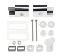 Generico Toilet Seat Hinges Replacement Set | ABS, 6.8x3.9cm | Universal Fixing Connector for Most Toilets | Bathroom Repair Hardware, Seat Mounting Brackets