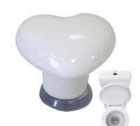 Generico Toilet Tank Button Pusher, Toilets Tank Aid Heart Shape Design, Ceramic Toilet Flush Tool And Replacement for Drawers And Door Handles, Easy to Install, 1.57x1.42x1.38 Inches