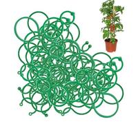 Generico Tomato Clips for Climbing Plants - PP 5cm, 100 Pieces Reusable Twist Clip, Lock Buckle | Weatherproof Grid Holders, Plant Fixing Clips, Trellis Support STEM Fasteners for Outdoor Garden Vine
