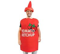 Generico Tomato Costume, Creative Halloween Cosplay Outfit, 40.16x27.56 inches Lightweight Ketchup Sauce Bottle Shape Clothing for Festivals, Group Events, Souvenirs, and Stage Performances