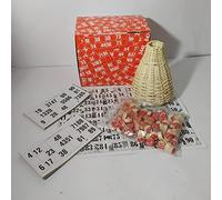 Generico TOMBOLA Tradizionale NAPOLETANA Classica Artigianale con PANARIELLO in Vimini e SMORFIA