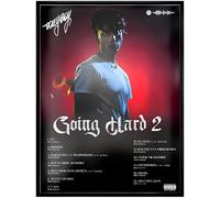 Generico Tony Boy Album Going Hard 2 Quadro Cornice nera, Trap/Rap Italiano, Hip Hop, Icone, Decorazioni, Stampa