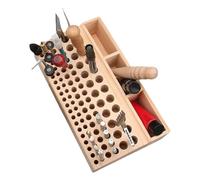 Generico Tool Rack - Beech Wood Standard Size | Leather Craft Stamping Slots Stand, Leather Tools Storage Box With Multiple Hole Design For Organized | Holder For Home Indoor Working