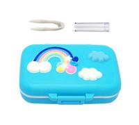 Generico Tooth Keepsake Box - Rainbow Babý Memory Case | Tweezer Lanugo Set | PP with EVA lining protects teeth. Includes tweezers, lanugo bottle, and cotton balls. Perfect for storing Babý teeth and Cħi