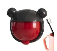 Generico Toothbrush Holders, Wall Mounted, 2.52x2.28x1.77 inches Bathroom Accessory with Cover, Cute Cartoon Toothbrush Holders for Dorm, Family, RV, Toddler, and Modern Home Organization