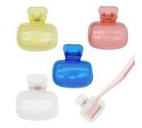 Generico Toothbrush Protector Pods, Portable Travel Head Covers, 1.89x1.57in Set of 4 Lightweight and Durable Design, Ideal for Home, Camping, Gym, School, Travel Use