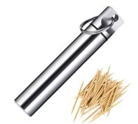 Genérico Toothpick Holder For Purse - Toothpick Holder Toothpick Case | Hygienic Tooth Pick Carrying Case | Small Travel Toothpicks Container Aluminum Alloy Pocket Box For Homes, Restaurants, Offices