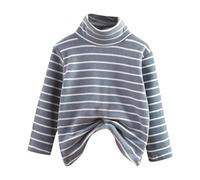 Generico Top Bambina,Maglia Nera Cotone,Children's Base Layer Comfortable Clothes Spring Autumn Winter Boys Girls Long Sleeved T Shirt Maglietta Azzurra