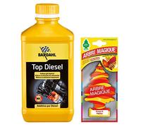 Generico Top Diesel, Additivo Auto Motori Diesel, 1 Litro, Pulitore Iniettori, Riduzione Fumo dello Scarico, Riduzione Consumo Carburante + Arbe Magique profumazione Mango & Papaya in Omaggio
