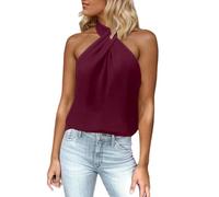 Generico Top Donna Senza Maniche con Zip sul Dietro e Collo Avvolgente Taglio Versatile e Moderno Perfetto per Tutte Le Stagioni e Jeans Maglietta Donna Elegante e Pratica