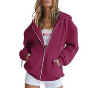 Generico Top Smanicato da Donna con Scollo a V, Modello a Portafoglio e vestibilità Aderente; Realizzato in Maglia a Costine, (Purplish-Red,14XL)