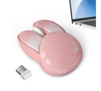 Generico Topo Coniglio, Topo Coniglietto - Mouse Coniglios Senza Fili Kawaii Silenzioso,Mouse Coniglio Alimentati A Batteria 2.4G Per Giochi Desktoap Per PC Portatili