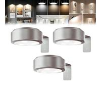 Generico Topveden Picture Lights for Wall, Topveden Poster Lights, Wireless Rechargeable Magnetic LED Painting Light, Picture Lights for Wall with 3 Color Temps (Silver*3PCS)