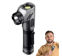 Genérico Torcia elettrica con base magnetica - Torcia magnetica girevole - Luce di lavoro regolabile 90° portatile per esterni campeggio garage auto notte sicurezza