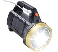 Generico Torcia LED Ricaricabile, Lanterna Solare Luminosa, 3 Modalità per Avventure Outdoor Campeggio Escursionismo Ispezione Domestica ed Emergenze con Energia Solare