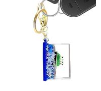 Generico Tornario liquido Quicksand - portachiavi mobili a forma di barca, float chiavi in barca | Arcilico Keyring per borsa, borsa, bookbag, donne, compleanno, Natale
