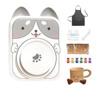 Generico Tornio per Ceramica USB 5V DC - Tornio per Animali per Artigianato E Hobby | Attrezzi Elettrici per Modellare Intagliare Dipingere Creare Sculture