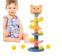 Generico Torre A Caduta con Sfera A - Divertente Gioco con Palla Rotolante, Giocattolo con Rampa A | attività Educative per La Prima Infanzia, Giochi di Basket Impilabili E Rotanti per I più Pi