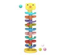 Generico Torre A Sfera - Giocattolo in ABS da 33 Cm A 5 | Pista con Rampa | Turbolenta Dello Scivolo Orbitale | Robusto Set Di Attività Sonore A Forma Di Maiale A Forma Di Maiale Per Bambini, Divertent