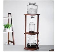 Generico Torre Caffè Cold Brew，Macchina Caffè Gocciolato Ghiacciato，Valvola Regolabile，Supporto In Acrilico，Vaso In Vetro 600ml，2-4 Tazze，Casa E Caffetteria(Square Pot)