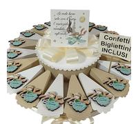 Generico Torta bomboniere Comunione Calamite Piccolo Principe Confetti e Biglietti Inclusi (20 fette)