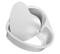 Generico Tortiera da Forno a Forma di Cuore in Lega di Alluminio con Fondo Rimovibile Stampo Antiaderente Resistente alle Alte Temperature per Preparazioni Fai da Te e Cottura di Torte