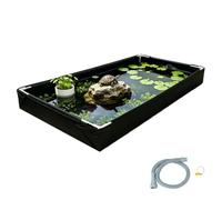 Genérico Tortuga pieghevole impermeabile, compatta, pieghevole, portatile | Piccolo acquario per rettili per la casa, tartaruga acquatica, per interni ed esterni, soggiorno, giardino, patio e veranda