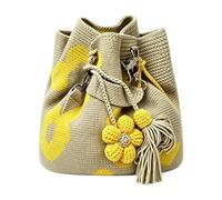 Generico Tote All'Uncinetto | Tracolla Con Nappe Floreali - Borsa A Mano Boho Da Spiaggia - Per Donne, Ragazze, Mogli, Madri, Viaggiatrici, Spiaggia, Piscina, Shopping, Picnic, Concerti, Vacanza