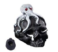 Generico Totenkopf Todespfeife mit -Design - Handgefertigte Tonpfeife | Lautstarkes Instrument für Outdoor, Camping, Meditation, Sammler & Halloween Dekoration