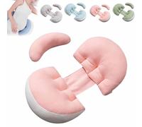 Generico Tottlebee Pregnancy Pillow, Tummyrest - Pregnancy Pillow, 2025 New Portable Memory Foam, Machine Washable, with Detachable and Adjustable PillowCove, for Back, Belly, Legs (Pink)