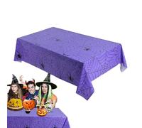 Generico Tovaglia di Halloween, Tovaglia a ragnatela | Copritavoli di Halloween con ragnatela,53,9x107,8 pollici Decorazioni di Runner Spider Web Copritavolo per pranzo, compleanno