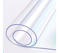 Generico Tovaglia in plastica Trasparente, Protezione per Tavolo Rettangolare in PVC, tovaglietta Trasparente Impermeabile, Protezione per Tavolo in PVC Trasparente, per Sala da Pranzo di casa