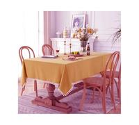 Generico Tovaglia natalizia Cotton Fabric Table Cloth Washable Christmas Tablecloth For Wedding Party Dining Banquet New Year Decoration Luxuriou TableCover(Sandbeach,140x260cm)