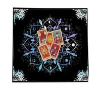 Generico Tovaglia Tarocchi - Da Divinazione In Flanella | Motivo Mistico Floreale Con Farfalla Da 50 Cm | Tovaglia Per Altare Morbida E Resistente Per La Lettura Dei Tarocchi, La Meditazione E L'