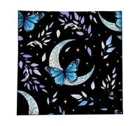 Generico Tovaglia Tarocchi - Da Divinazione In Flanella | Motivo Mistico Floreale Con Farfalla Da 50 Cm | Tovaglia Per Altare Morbida E Resistente Per La Lettura Dei Tarocchi, La Meditazione E L'