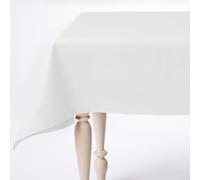 Generico Tovaglia Tavola Maè Rettangolare - Elegante e Resistente - Disponibile 6 Posti (150x180 cm) o 12 Posti (180x270 cm) - Tovaglia per Tavolo da Pranzo Lavabile (Bianco, 12 posti (180x270cm))
