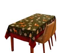 Generico Tovaglietta Natalizia,Decorazioni Per La Casa Lavabili,Tovaglia Con Stampa Di Babbo Natale E Alce - Per Interno Esterno Cucina Ristorante Festa Invernale Raduno Familiare