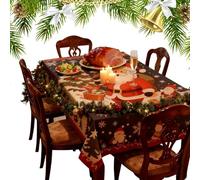 Generico Tovaglietta Natalizia,Riutilizzabile Lavabile Rettangolare | Decorazione Natalizia Copertura Tavola | Per Interno Esterno Cucina Ristorante Festa Invernale Raduno Familiare