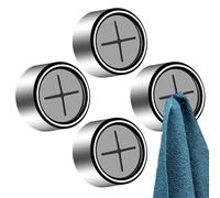 Generico Towel Hooks - 1.65x1.65x0.91in Kitchen Towel Hook Holders | 4pieces Push Hand Towels Hanger | Utility Organizer Storage Rack for Closet Dish Cloth Entryway Bedroom Rag Kitchen