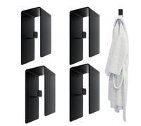 Generico Towel Hooks - Stainless Steel Build, No Drill Installation, Wall Mounted Hanger, Space Saving Organizer | Robe Hook, Bathroom Shower RV Apartment Dorm Hallway Door Key