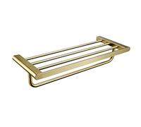 Generico Towel Rack Towel Rail Towel Rack Wall-Mounted Towel Holder Bathroom Storage Shower Shelf Brushed Gold Organizer Towel Bar Towel Bar Towel Holder/60Cm