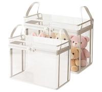 Generico Toy Box Storage - collapsiblee Sturdy Toy Storage Organizer With Lids,organiserr Box Bin | 2-Pieces Plush Dolls Chest Bins,stuffed Animals organiserr For Home, Bedroom,