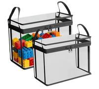 Generico Toy Box Storage - collapsiblee Sturdy Toy Storage Organizer With Lids,organiserr Box Bin | 2-Pieces Plush Dolls Chest Bins,stuffed Animals organiserr For Home, Bedroom,