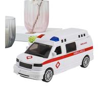 Generico Toy Car - PP 5.5x6x16.5cm | Inertia Ambulance Pretend Play Car With Light | Educational Push Toy For Preschoolers Pupils Children Yard Living Room Party Fun And Interactive Play